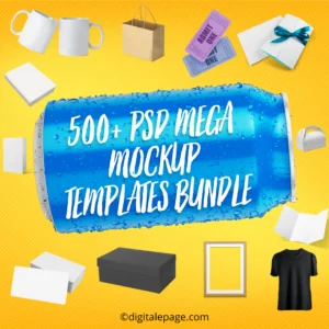 500+ PSD All in One Mega Mockup Templates Bundle